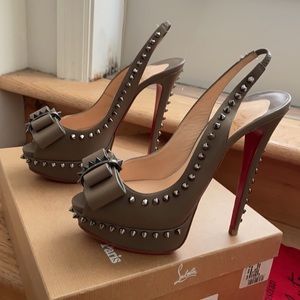 100% authentic Christian Louboutin Lady Clou 150 Calf VIP Spikes